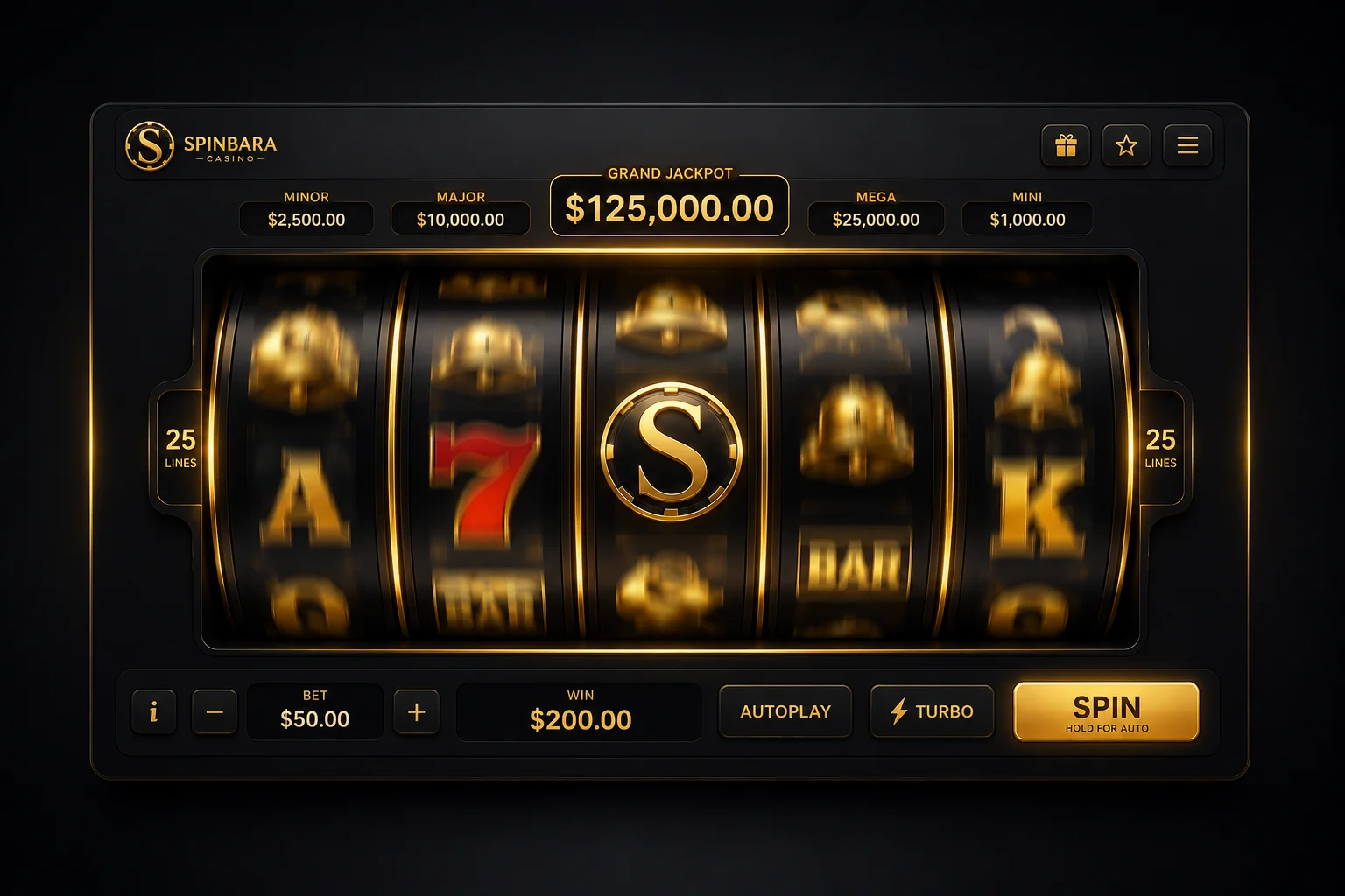 Moderner Online Slot im Spinbara Casino mit schnellen Spins ohne 5-Sekunden-Regel und ohne Einsatzlimits